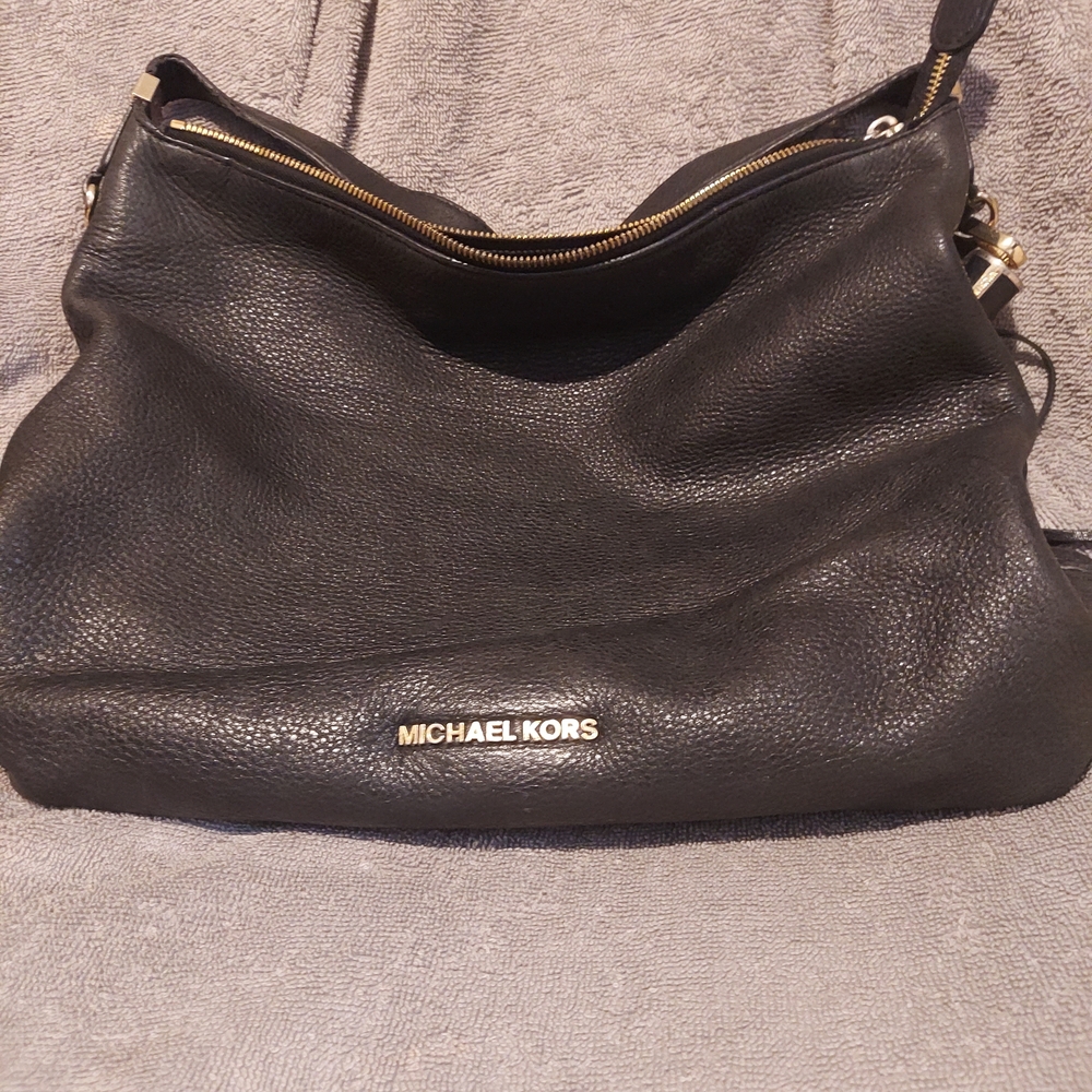 Michael Kors Black Leather Shoulder Bag